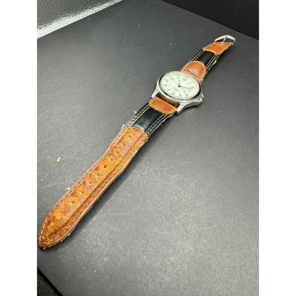 Vintage Men's Silver Tone Puritan 24 Hours Military PUR60562W Date Watch WR 100F - Picture 4 of 8